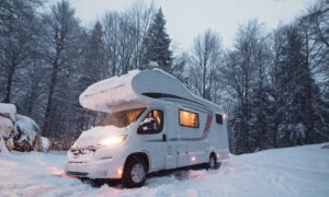 winter camping in motorhome