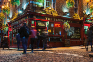 image showing a bar in the streets of Dublin