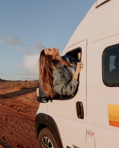 girl with a RV drivers license