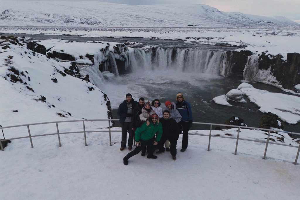 Group of friends in Iceland with a campervan 7 days
